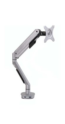Monitorarm Enkel Grijs (incl USB poorten)