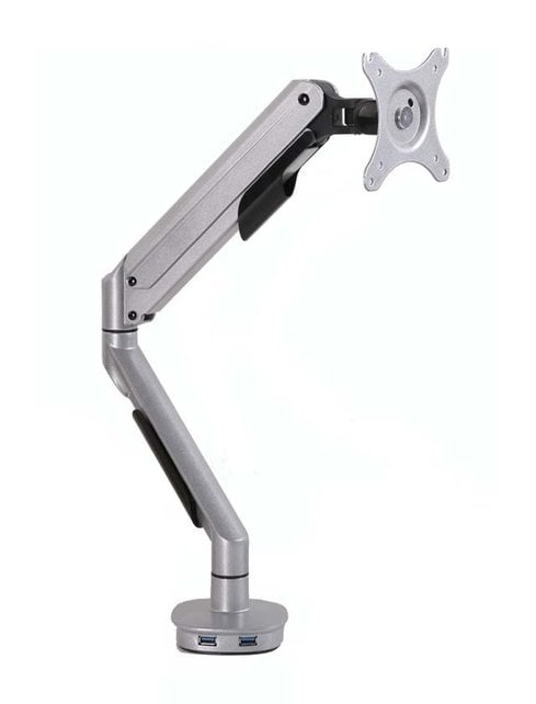 Monitorarm Enkel Grijs (incl USB poorten) Monitorarm Enkel Grijs (incl USB poorten)