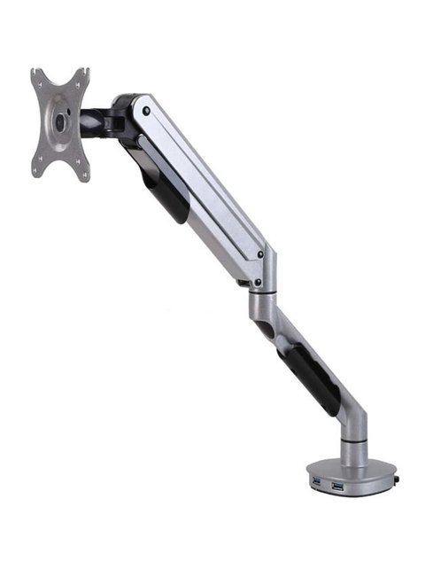 Monitorarm Enkel Grijs (incl USB poorten) Monitorarm Enkel Grijs (incl USB poorten)