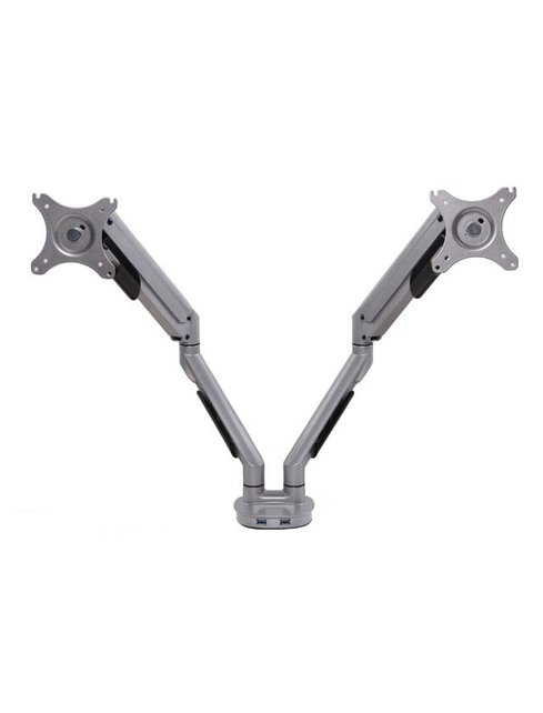 Monitorarm 2 schermen Grijs (inclusief USB poorten)