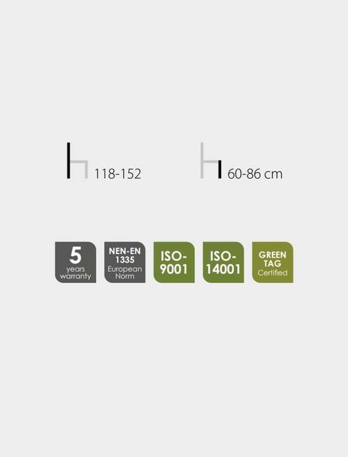 Kassastoel Aluminium - Hoog Model