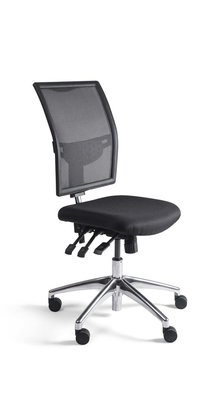 Kassastoel Netweave Rugleuning Aluminium - Laag Model