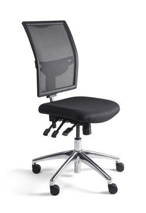 Kassastoel Netweave Rugleuning Aluminium - Laag Model