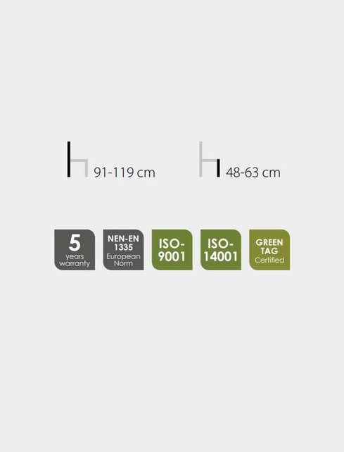 Kassastoel Netweave Rugleuning Aluminium - Laag Model