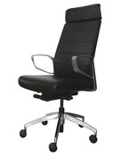 Lederen bureaustoel Florence - Zwart