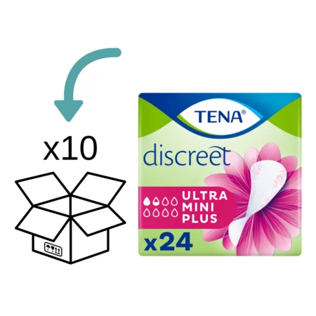 TENA TENA Discreet Ultra Mini Plus inlegkruisjes - 10 pakken