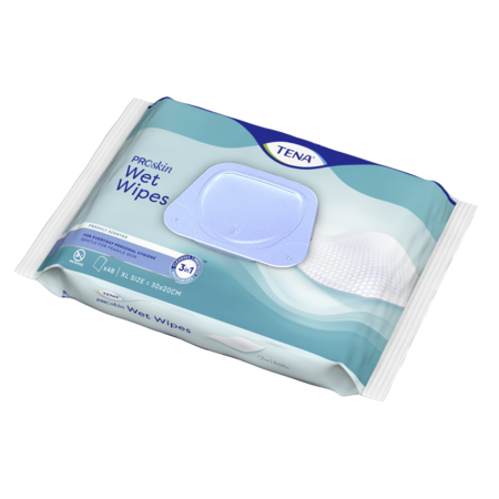 TENA Wet Wipes ProSkin  met dispenser (48 stuks)