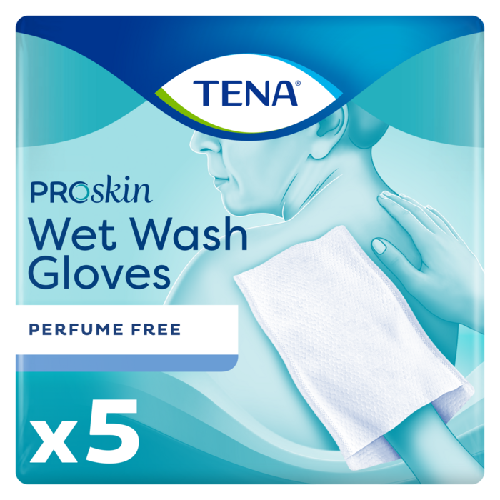 TENA Wet Wash Glove - perfume-free 5 / 8 stuks