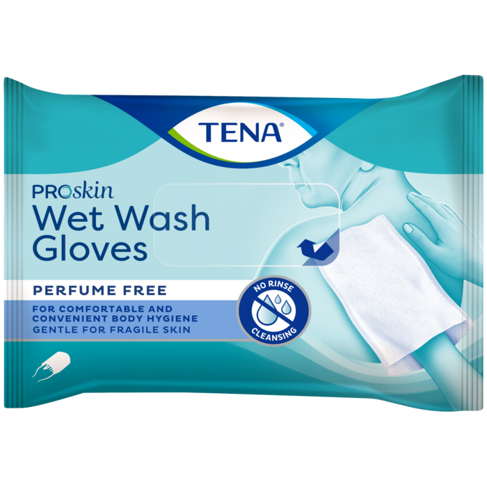 TENA Wet Wash Glove - perfume-free 5 / 8 stuks