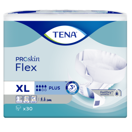 TENA Flex Plus ProSkin (S/ M/ L/ XL). 30 stuks.