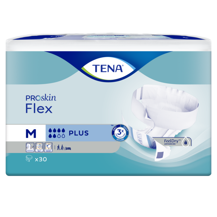 TENA Flex Plus ProSkin (S/ M/ L/ XL). 30 stuks.