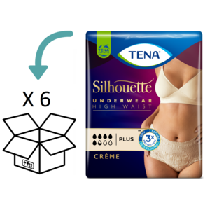 6 pakken TENA Silhouette Classic Plus Crème Hoge Taille (M/ L) (nieuw)