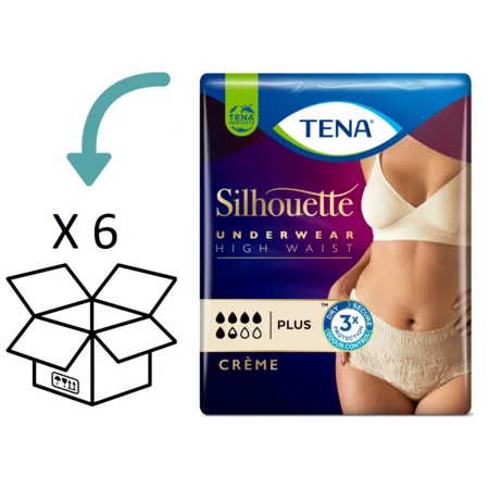 6 pakken Silhouette Classic Plus Crème Hoge Taille (M/ L) (nieuw)