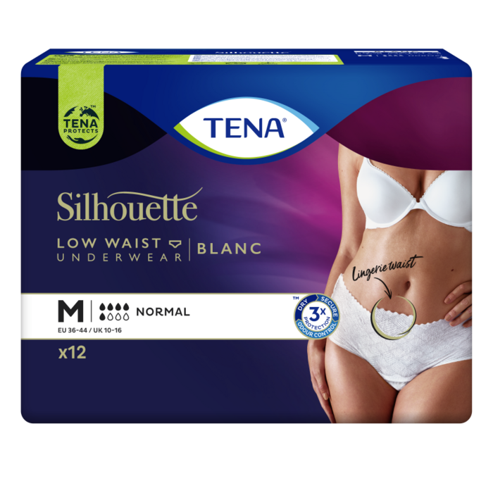 TENA Silhouette Normal Low Waist Blanc  (M/ L)
