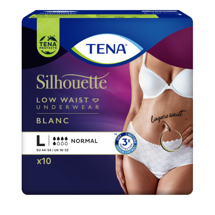 TENA Silhouette Normal Low Waist Blanc  (M/ L)
