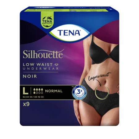 TENA Silhouette Normal Low Waist Black  (M/ L)