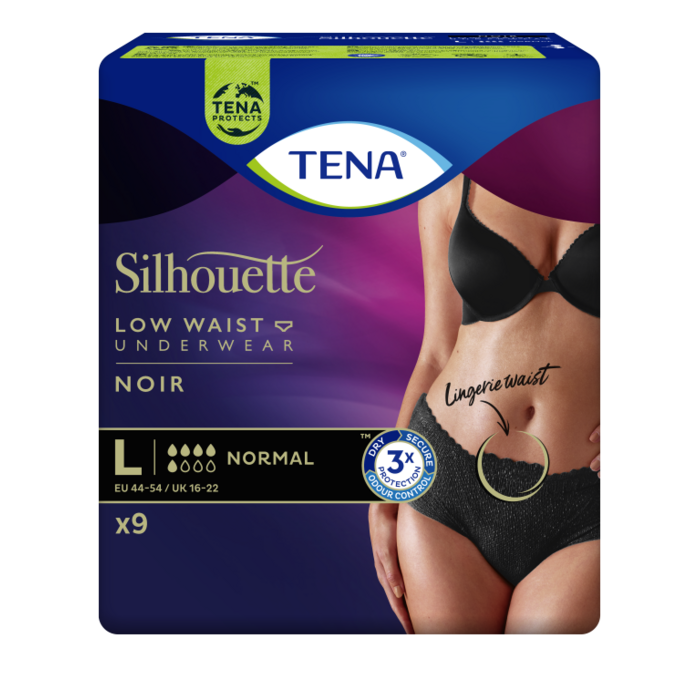 TENA Silhouette Normal Low Waist Noir Large