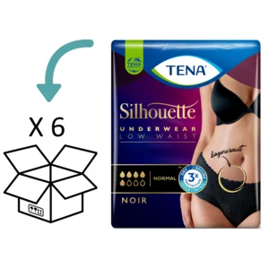 6 pakken TENA Silhouette Plus Low Waist Black M / L (Nieuw)