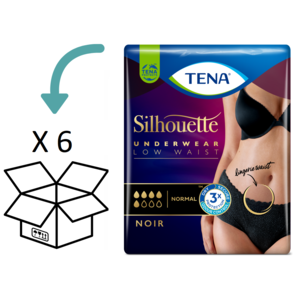 TENA Silhouette Normal Low Waist Black M / L - 6 pakken