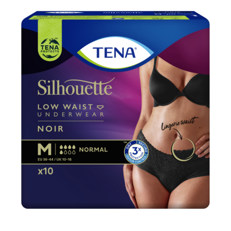 TENA Silhouette Normal Low Waist Black M / L - 6 pakken