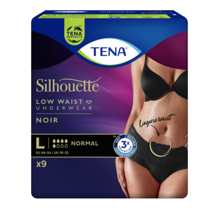 TENA Silhouette Normal Low Waist Black M / L - 6 pakken