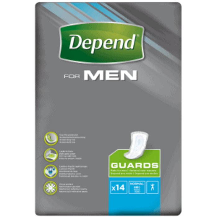 Depend for Men Guards | 10 pakken | 140 stuks