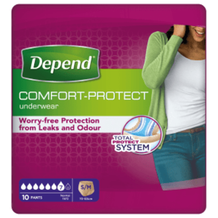 Depend Pants voor Vrouwen Normal S/ M   |6  pakken | 60  stuks