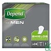 Depend Shields For Men | 10 pakken | 240 stuks
