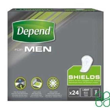 Depend Shields For Men | 10 pakken | 240 stuks