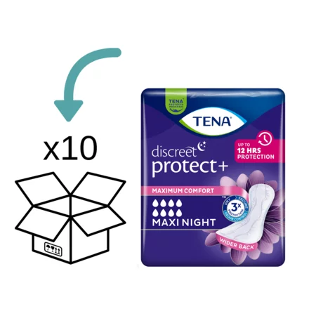 TENA TENA Discreet Maxi Night verbanden - 10 pakken