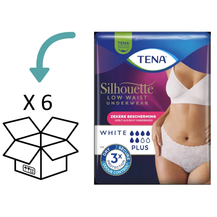 TENA Silhouette Plus Low Waist Wit   (M/ L) - 6 pakken