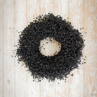 Black flax wreath | Diameter 40 centimetres