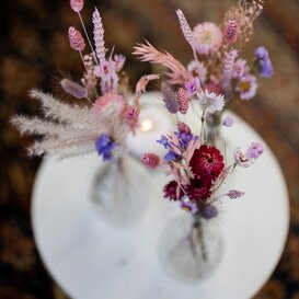 Set Loua Pink | 3 vases dried flowers pink