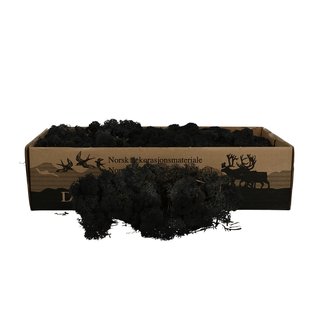 Zwart rendiermos | decoratie mos | Per 400 - 500 gram