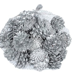 Pine cones | per 500 g packed | silver (x4)