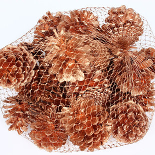 Pine cones | per 500 g packed | copper-coloured (x4)