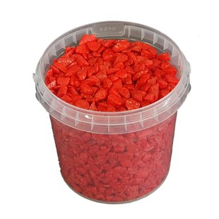 Decorative stones | 1 litre bucket | red (x6)