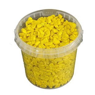 Decoratieve steentjes | 1 liter emmer | geel (x6)