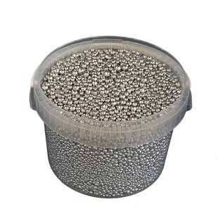 Terracotta parels | emmer 10 liter | zilver (x1)
