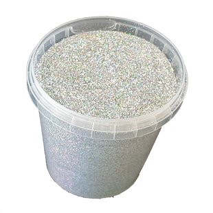 Glitters 400gr in bucket Laser silver ( x 1 )