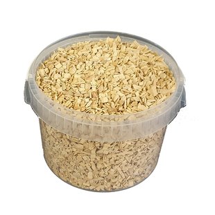 Wood chips 3 ltr bucket frosted white ( x 1 )