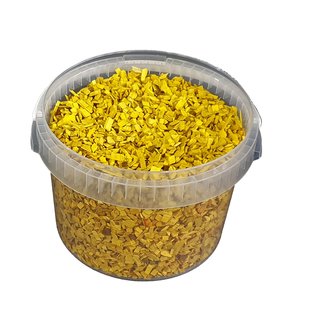 Decorative wood chips | 3 litre bucket | yellow (x1)