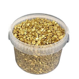 Decorative stones | 3 litre bucket | Gold (x1)