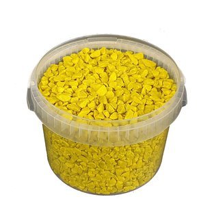 Decorative stones | 3 litre bucket | yellow (x1)