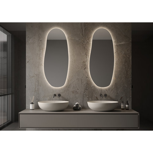 Martens Design Martens Design spiegel ovaal met verlichting en verwarming Amsterdam 50x100 cm