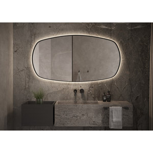 Martens Design Martens Design spiegel ovaal/rechthoek met verlichting en verwarming Lissabon 100x70 cm