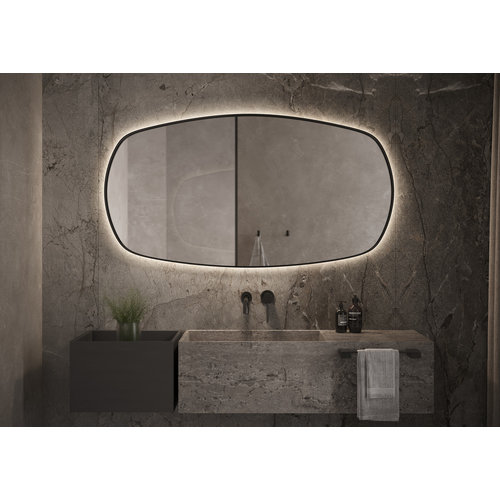Martens Design Martens Design spiegel ovaal/rechthoek met verlichting en verwarming Lissabon 120x75 cm