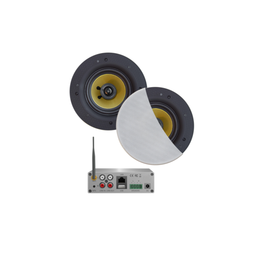 Aquasound WIFI-Audiosysteem incl Samba 4065 speakers (wit) 50 WATT