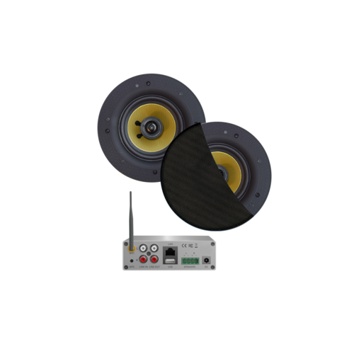 Aquasound WIFI-Audiosysteem incl Samba 4065 speakers (zwart) 50 WATT