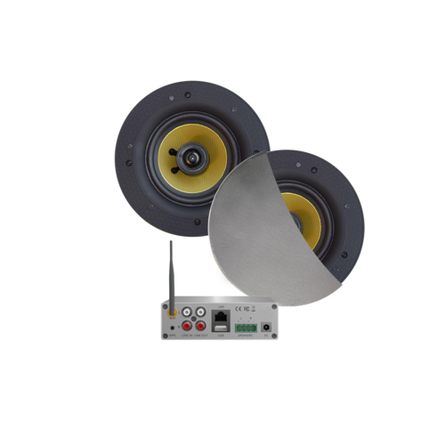 Aquasound Wifi-Audiosysteem incl Zumba speakers mat chroom 70 WATT